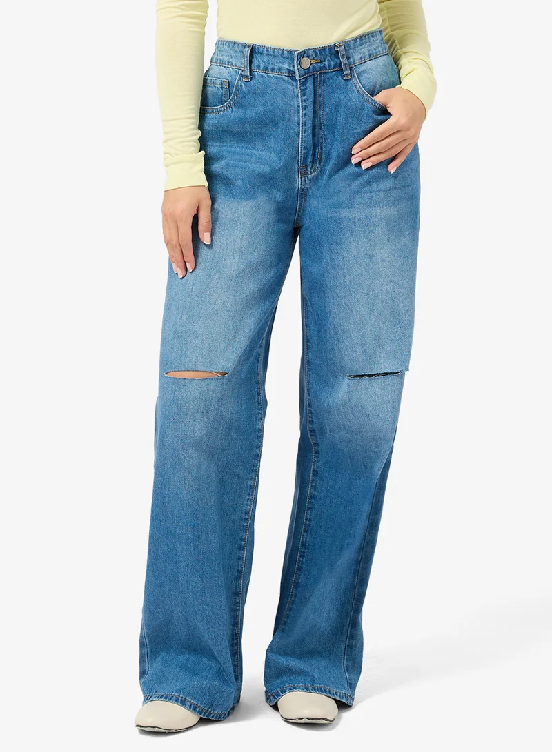 Ginger High Waist Straight Fit Jeans